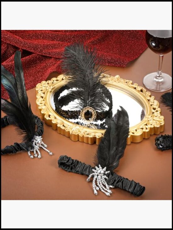 Feather Headband Bulk 24 Pack 1920s Flapper Costume Headpiece Party Accessory main image 7